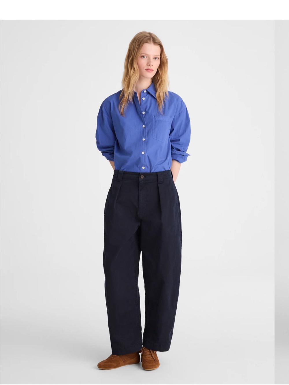 Madewell Barrel Chino Women's Pants in Navy size 29